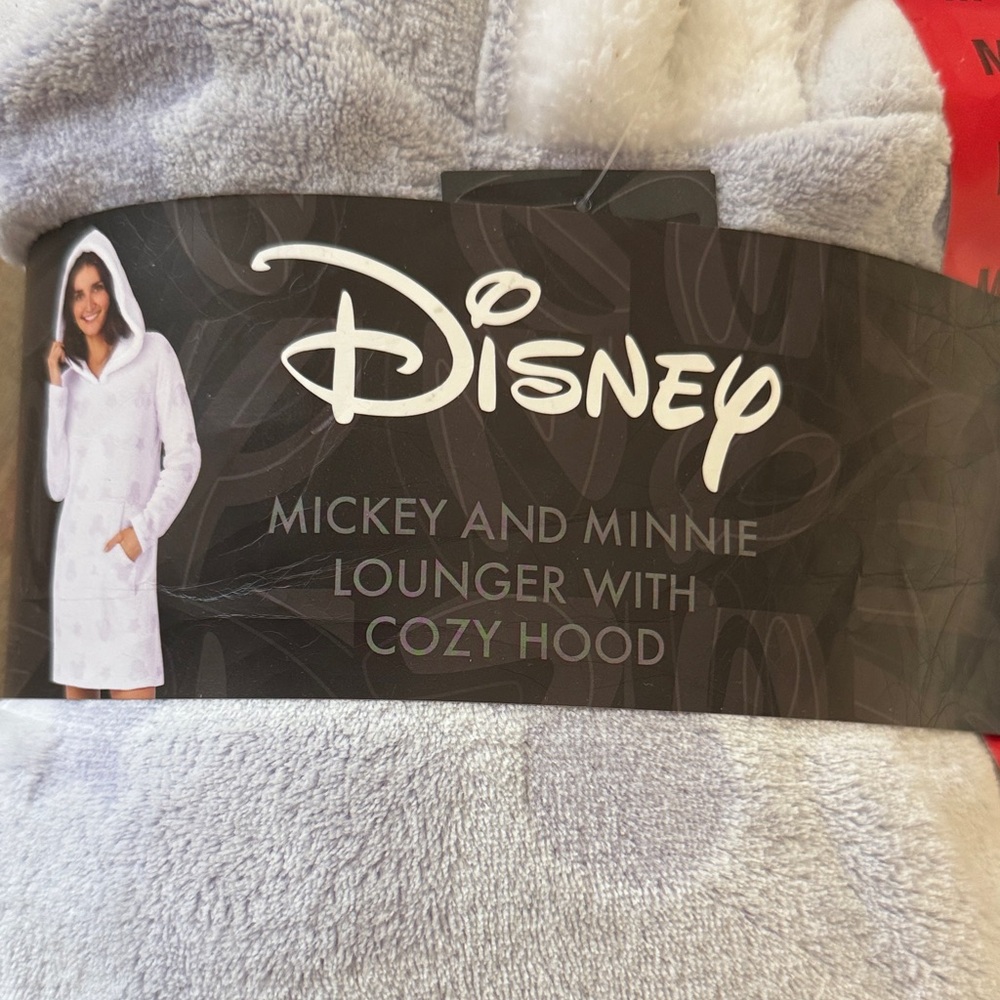 Disney Mickey and Minnie Gray Lounger with Hood